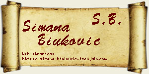 Simana Biuković vizit kartica